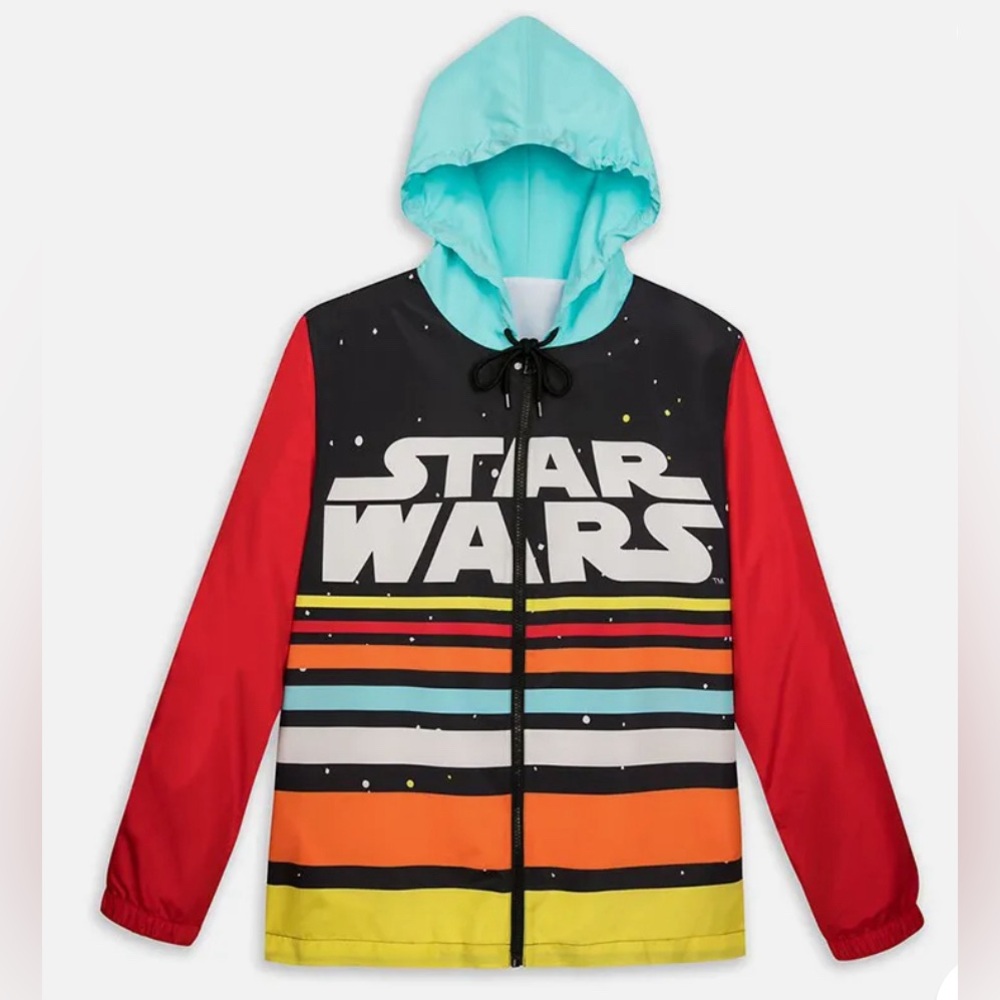 Disney Parks Star Wars Retro Hooded Windbreaker Jacket